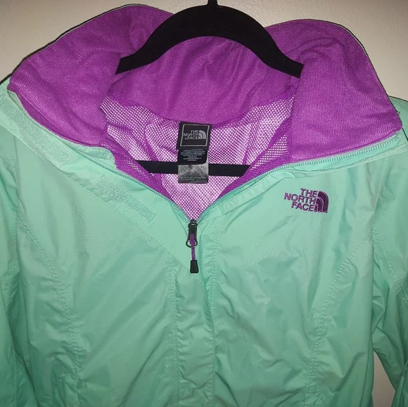 The North Face Green/Purple Hyvent Jacket - Picture 3 of 12